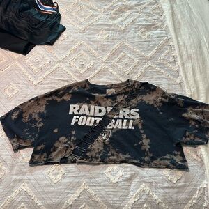 LF Black and Brown Raiders Crop Top